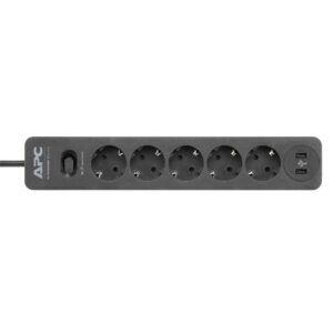 APC Essential SurgeArrest 5 منافذ - 2 منافذ USB - أسود 230 فولت - الصورة 3