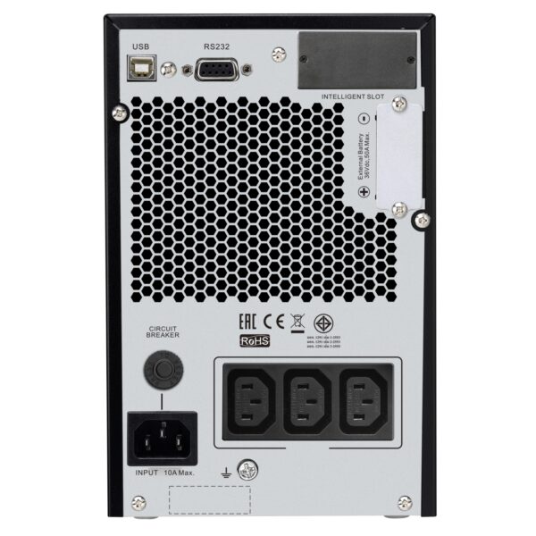 APC Easy UPS On-Line, 1000VA/800W, Tower, 230V, 3x IEC C13 outlets, Intelligent Card Slot, LCD, Extended runtime